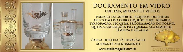 curso Douramento em Cristais Muranos e Vidros ATELIER ana julia ps