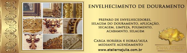 curso Envelhecimnto do dourado no atelier ana julia ps